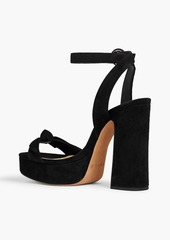 Alexandre Birman - Clarita 120 bow-detailed suede platform sandals - Black - EU 35