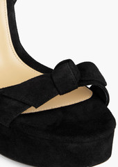 Alexandre Birman - Clarita 120 bow-detailed suede platform sandals - Black - EU 35