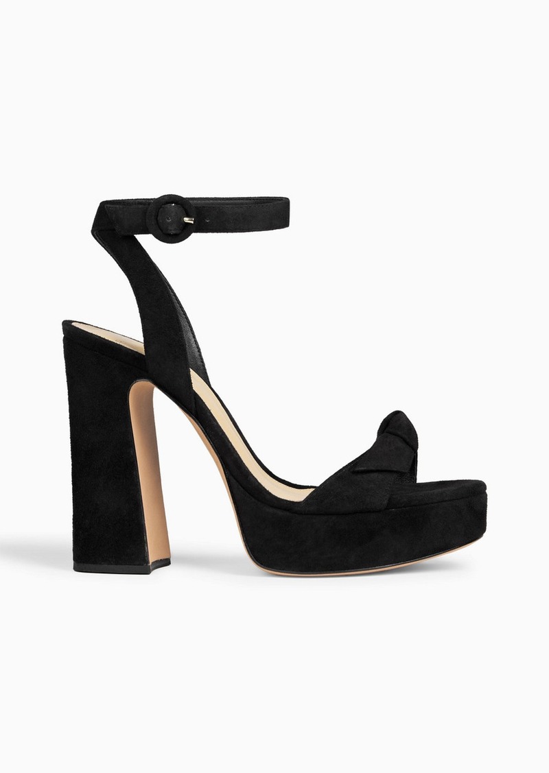 Alexandre Birman - Clarita 120 bow-detailed suede platform sandals - Black - EU 35