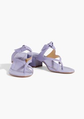 Alexandre Birman - Clarita 45 bow-detailed lizard-effect leather sandals - Purple - EU 36