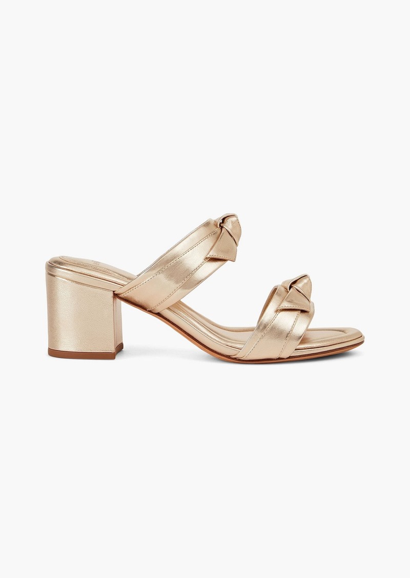 Alexandre Birman - Clarita 60 bow-detailed metallic leather mules - Metallic - EU 39