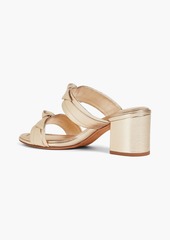 Alexandre Birman - Clarita 60 bow-detailed metallic leather mules - Metallic - EU 39