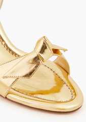 Alexandre Birman - Clarita 75 bow-detailed mirrored-leather sandals - Metallic - EU 35