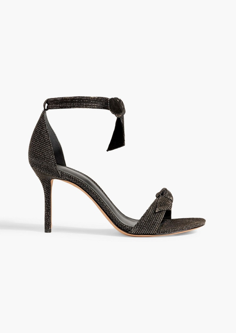 Alexandre Birman - Clarita 85 bow-embellished metallic woven sandals - Black - EU 41.5