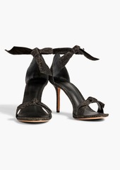 Alexandre Birman - Clarita 85 bow-embellished metallic woven sandals - Black - EU 41.5