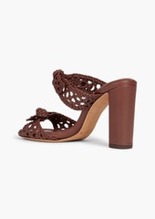 Alexandre Birman - Clarita 90 bow-detailed braided leather mules - Brown - EU 35