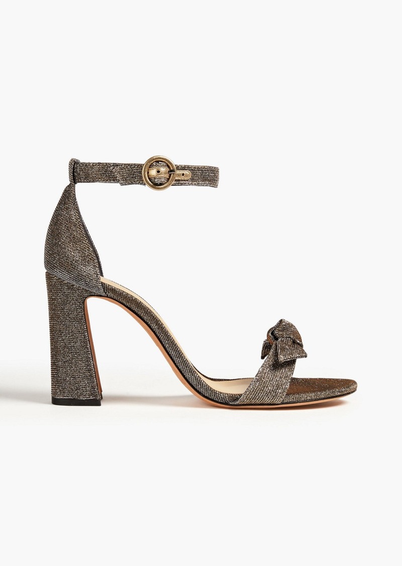 Alexandre Birman - Clarita bow-detailed lamé sandals - Metallic - EU 35