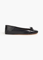 Alexandre Birman - Clarita bow-detailed leather collapsible-heel ballet flats - Black - EU 36