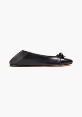 Alexandre Birman - Clarita bow-detailed leather collapsible-heel ballet flats - Black - EU 36