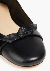 Alexandre Birman - Clarita bow-detailed leather collapsible-heel ballet flats - Black - EU 36