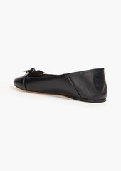 Alexandre Birman - Clarita bow-detailed leather collapsible-heel ballet flats - Black - EU 36