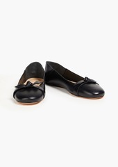 Alexandre Birman - Clarita bow-detailed leather collapsible-heel ballet flats - Black - EU 36