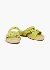 Alexandre Birman - Clarita bow-detailed leather espadrille sandals - Green - EU 36