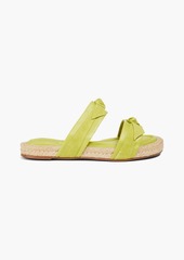 Alexandre Birman - Clarita bow-detailed leather espadrille sandals - Green - EU 36