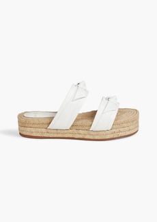 Alexandre Birman - Clarita bow-embellished leather platform espadrille sandals - White - EU 38