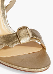 Alexandre Birman - Clarita bow-embellished metallic leather sandals - Metallic - EU 42