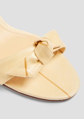 Alexandre Birman - Clarita Curve 60 bow-detailed printed faux leather sandals - White - EU 35