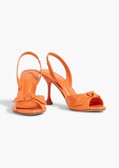 Alexandre Birman - Clarita Easy bow-detailed leather slingback sandals - Orange - EU 35