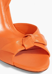 Alexandre Birman - Clarita Easy bow-detailed leather slingback sandals - Orange - EU 35