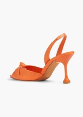 Alexandre Birman - Clarita Easy bow-detailed leather slingback sandals - Orange - EU 35