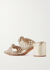 Alexandre Birman - Clarita embellished braided metallic leather sandals - Metallic - EU 40