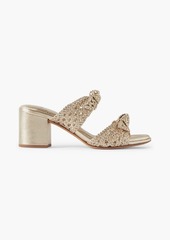 Alexandre Birman - Clarita embellished braided metallic leather sandals - Metallic - EU 40