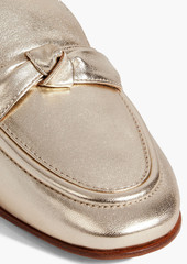 Alexandre Birman - Clarita knotted metallic leather loafers - Metallic - EU 35
