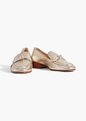 Alexandre Birman - Clarita knotted metallic leather loafers - Metallic - EU 35
