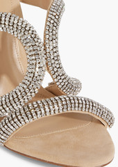 Alexandre Birman - Cleo Crystal 100 embellished suede sandals - Neutral - EU 37.5