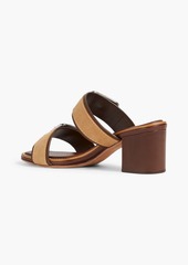 Alexandre Birman - Effie 80 buckled suede mules - Neutral - EU 36