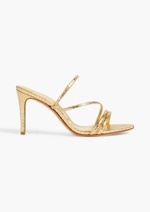 Alexandre Birman - Eve 85 metallic snake-effect leather mules - Metallic - EU 35