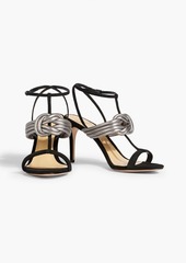 Alexandre Birman - Knotted leather and suede sandals - Metallic - EU 38.5