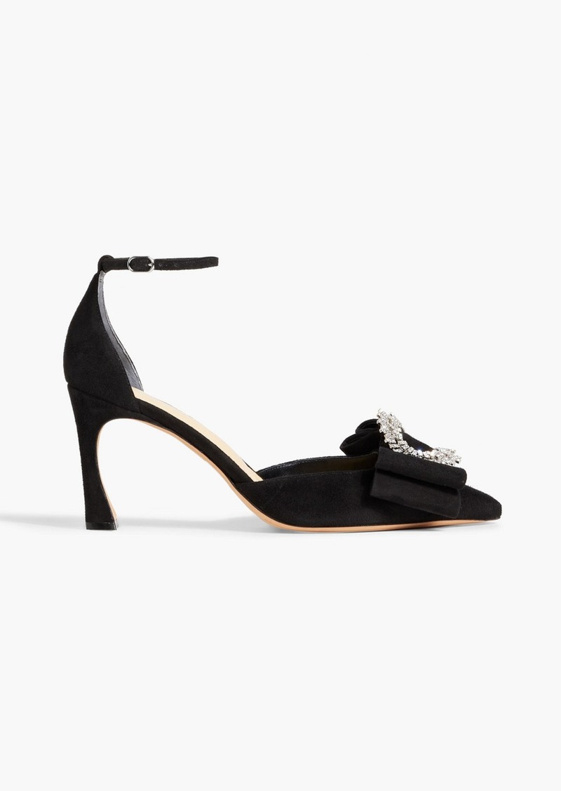 Alexandre Birman - Maddie 85 embellished suede pumps - Black - EU 41