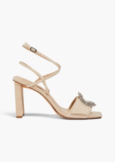 Alexandre Birman - Madelina 85 embellished suede sandals - Neutral - EU 36