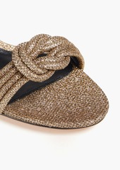 Alexandre Birman - Malica 60 knotted lamé sandals - Metallic - EU 36
