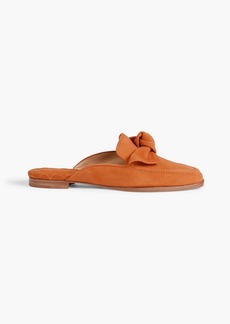 Alexandre Birman - Maxi Clarita bow-embellished suede slippers - Orange - EU 37