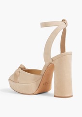 Alexandre Birman - Peppita 120 bow-detailed suede platform sandals - Neutral - EU 35.5