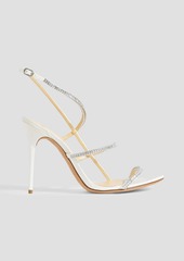 Alexandre Birman - Sally 100 embellished faille slingback sandals - White - EU 38.5