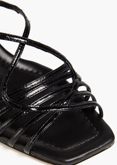 Alexandre Birman - Naya 50 snake-effect leather sandals - Black - EU 36