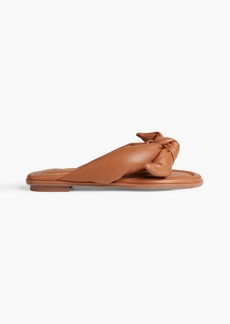 Alexandre Birman - Soft Clarita bow-embellished padded leather sandals - Brown - EU 35