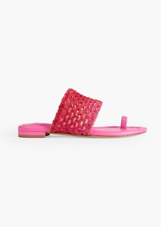 Alexandre Birman - Trisha woven and leather slides - Pink - EU 35