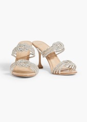 Alexandre Birman - Vicky Crystal Knot 85 patent-leather mules - Neutral - EU 36.5