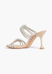 Alexandre Birman - Vicky Crystal Knot 85 patent-leather mules - Neutral - EU 36.5