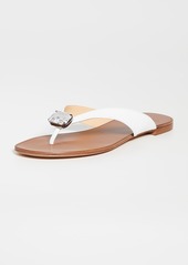 Alexandre Birman Antonia Crystal Flat Sandals
