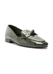 Alexandre Birman Clarita Belgian Croc Embossed Loafer