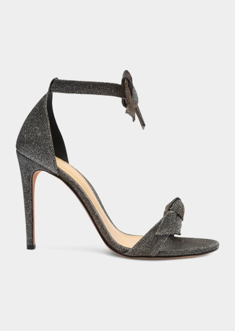 Alexandre Birman Clarita Bow Metallic Evening Sandals