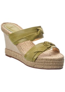 Alexandre Birman Clarita Leather Wedge Sandal