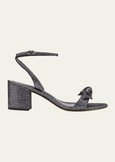 Alexandre Birman Clarita Metallic Knot Ankle-Strap Sandals