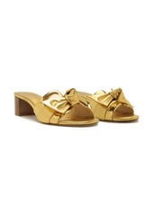 Alexandre Birman Maxi Clarita Bow Strap Block Heel Slide Sandal