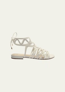 Alexandre Birman Melody Leather Flat Gladiator Sandals